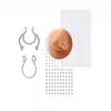 Transfronterizo 180 3 piezas 4/chapado en plata/chapado en oro calcomanías joyería falsa de perforación Amazon temu venta caliente