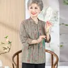 Conjunto de Verano para Abuela para Mujeres de Mediana Edad y Mayores, Tops Modernos de Estilo Chino para Madres y Abuelas