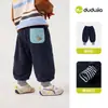 Dududu Home Pantalones de Bebé Forrados de Polar Otoño Nuevo Estilo Ropa Infantil para Niños Ropa de Otoño para Niñas Pantalones Largos Cálidos de Polar Coral para Niños