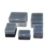 Caja de Plástico PP de Alta Transparencia con Tapa abatible, Caja Pequeña Rectangular Integrada para Guardar Tarjetas, Productos Pequeños y Caja de Empaque para Papelería