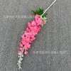 Flor Artificial Andorinha Gordo Flocado Grande Andorinha Violeta Flor Artificial Decoração de Casa Buquê Casamento Caminho de Casamento Guia Fileira de Chão