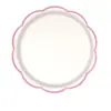 En Stock Encaje Borde Rosa Fiesta de Cumpleaños Platos de Papel Vajilla Desechable Platos de Papel Vasos de Papel Servilletas de Papel Cuchillo Tenedor Cuchara Suministros