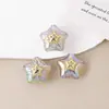 Cara Sonriente de Belleza Helada Agujero Pasante Estrella de Cinco Puntas Cuentas Sueltas Cadena para Celular Materiales DIY Joyería Hecha a Mano Accesorios Venta al por Mayor