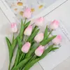 Tulipanes Artificiales Mini de PU Premium Transfronterizos, Flores Artificiales para Decoración de Bodas, Decoración del Hogar, Plantas Artificiales, Flores Falsas