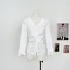 'El Estilo de Lucy' Déjame Brillar: Camisa Blanca de Escote en V con Lazo en la Cintura, de Alta Gama, Elegante y Fresca para Mujer, Verano y Otoño