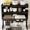 Estante de Drenaje para Cocina sin Taladrar, Fregadero, Encimera, Vajilla, Estante de Almacenamiento a Prueba de Polvo, Estante para Tabla de Cortar, Gabinete de Almacenamiento para Utensilios de Cocina