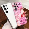 Funda Popular de Cereza Dulce Mariposa A73 con Agujeros Finos de Lazada Adecuada para Funda Protectora de Teléfono Samsung S24/S25