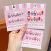 Uñas Portátiles para Niños, Pegatinas de Uñas Dulces y Lindas para Niñas Pequeñas, Decoración Estéreo, Regalo de Arte de Uñas de Princesa para Niñas