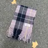 Cachecol Xadrez Vermelho de Natal para Mulheres no Outono e Inverno Estilo Coreano Imitação de Caxemira Luxo Acessível Alta Qualidade Cachecol Xale Quente