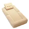 Sofá Perezoso que se puede reclinar y dormir, Perrera Humana Grande, Sofá Cama Plegable, Sillón de Sofá Individual Pequeño Estilo Crema para Dormitorio
