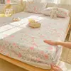 2026 Novo Lençol de Cama de Algodão Grosso de Verão Peça Única Não Algodão Algodão Puro Cobre-Cama Conjunto de Três Peças Protetor de Colchão