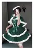 2024 Nova Roupa de Natal Vermelha Feminina Vestido de Malha Outono e Inverno Emagrecedor Saia Bufante Vestido Princesa