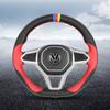 Funda de volante de cuero de microfibra para automoción transfronteriza, suministros para automoción, funda de volante universal para cuatro estaciones, funda de volante de cuero