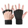 Correas de Soporte para Muñeca de Fitness, Protectores de Palma de Silicona Antideslizantes y Anti-Callos, Guantes de Levantamiento de Pesas con Dedos Medios Expuestos y Anti-Esguince