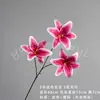 3 buquês de flores de lírio artificiais, perfeitos para decorações de cena de casamento, arranjos florais e decorações florais de seda para atacado.