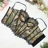 Corsé de Encaje con Estampado Floral Ceñidor de Cintura Bustier de Ballenas Versátil Individual de Alta Gama Lujo Diseño de Moda Top Moldeador