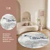 Alfombra redonda para uso doméstico, silla giratoria, silla de computadora, estilo vintage, tocador retro, sensación de alta gama, sofá individual, tapete de piso, no lavable