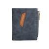 Nueva cartera de PU para hombre de origen transfronterizo, monedero vertical corto con múltiples tarjetas y costuras de estilo retro europeo y americano