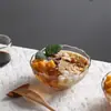 Tazón de Vidrio Tazón para Gelatina de Hielo Tazón para Fideos Instantáneos Tazón para Ensalada de Frutas Tazón para Sopa Resistente a Altas Temperaturas Tazón de Loto Tazón para Sopa Tazón para Postre Hogareño Fábrica