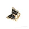 Diseño de Animal Mariposa Perla Negra Blanco Luz de Luna Versión Dual Clip/Anillo para Bufanda al por Mayor Estilo Lujo Ligero Clip para Bufanda