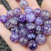 Ágata Flor de Gelo contas redondas Jade contas soltas ágata roxa 14mm pulseira colar contas de Buda acessórios contas de joalheria