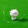 Paisaje en miniatura, figurita de ovejita linda, adorable y tímida, perfecta para jardinería, paisajismo, decoraciones DIY, adornos colgantes y piezas de exhibición pequeñas