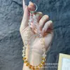 Corrente de Celular de Cristal Roda Gradiente Capa de Celular de Verão Cordão Estilo Pulso Corrente de Miçangas Artesanal Chaveiro Pingente
