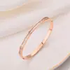 Fornecimento Exclusivo Transfronteiriço de Novas Pulseiras Populares de Aço Titânio Ouro Rosa para Casais para o Japão e Coreia, Pulseiras de Aço Titânio para Homens e Mulheres, Pulseiras de Dia dos Namorados