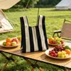 Bolso de Mano Grueso de Alto Peso Estilo Ins, Bolso Tote de Moda, Bolso Cubo Sencillo, Bolso Tejido para el Día de la Diosa
