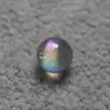 Anillo con incrustación azul piedra lunar gris cuenta única feldespato sin poros naturales cuentas sueltas luz azul pieza única luz púrpura sin agujero