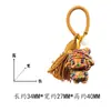 Ano do Carneiro Zodíaco Sandália Top Hat Esculpido em Sândalo Pingente de Chaveiro com Borla de Lã Decoração de Bolsa Artesanato em Madeira
