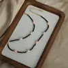 Collar hecho a mano con perlas de agua dulce naturales azules mezcladas con piedra Tianhe, accesorios Maillard, cadena para la clavícula personalizada, para mujer