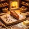 Pan de Ajo Baguette Panadería Simulada Paisaje en Miniatura Juguete de Comida Adorno Decorativo Accesorio DIY Llavero