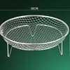 Rejilla para cocinar al vapor de acero inoxidable, accesorio para freidora de aire, rejilla multifuncional para hornear y enfriar, escurridor, gadget de cocina para el hogar