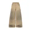 Jia Yi Ku 2026 Estilo Nuevo Estilo Páramo Retro Americano Teñido Sucio Lavado Pantalones de Pierna Ancha Pierna Recta Pantalones de Leñador con Salpicaduras de Tinta