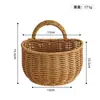 Cesta de armazenamento doméstica de rattan sintético, cesta de flor trançada de rattan para pendurar na parede, decoração de parede de entrada, cesta para guardar chaves