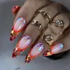 Comercio Exterior Transfronterizo Manicura Estilo Francés Uñas Portátiles Puntiagudas Largas Dulces-Cool Parches para Uñas Postizas Puntas de Uñas Estilo Europeo y Americano Venta al Por Mayor