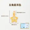 Tao Plata de Ley 925 Chapada en Oro de 24K Año del Caballo Accesorios Incrustados con Circonita Colgante Pequeño Pulsera de Cuentas Hecha a Mano DIY Colgante Pequeño