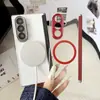 Adecuado para funda de teléfono Samsung Z Fold 7, magnético transparente, nuevo, ultrafino, simple, elegante, cubierta protectora de bisagra de un solo lado