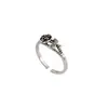Anillo de Flor de Rosa con Baño de Plata Tailandesa Vintage Moda Simple Estilo Ins Europeo y Americano Lujo Ligero Gama Alta Diseño de Nicho Anillo para el Dedo
