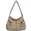 Nuevo Bolso de Hombro Ligero de Moda con Pliegues, Diseño de Nicho Estilo Coreano para Mujer, Bolso Tote Cruzado Versátil de Gran Capacidad
