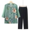 Camisa de primavera y verano para mediana edad y ancianos traje de abuela madre manga larga fina ropa de anciana abuela holgada