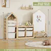 Gabinete de Almacenamiento de Juguetes para Habitación Infantil Combinación de Gabinete con Pizarra Magnética de Madera Maciza Gabinete de Almacenamiento y Organización Multicapa