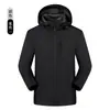 Chaqueta impermeable 3 en 1 para montañismo al aire libre, cortavientos, transpirable, con forro interior desmontable, logo personalizado gratuito para hombres y mujeres