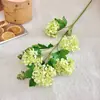Arreglo floral artificial de hortensias de alta calidad con 5 cabezas, flor bola de nieve para decoración de interiores, arreglo para salón de bodas, flores artificiales para accesorios de fotografía