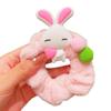 Faixa de cabelo de desenho animado infantil fofa para meninas outono e inverno pelúcia intestino grosso corda de cabelo morango urso não machuca cabelo acessórios para cabelo de meninas cocar