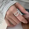 Anillo de Plata de Ley S925 Corazón Hueco Brillante con Incrustaciones de Circonita Estilo Coreano de Alta Gama Nuevo Anillo de Lujo Ligero Otoño e Invierno 2026