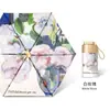 Paraguas Pequeño Fresco Mini 40% de Descuento, Compacto, Portátil, Sombrilla Creativa de Pintura al Óleo, Sombrilla Protectora Solar de Titanio, Listo para la Venta