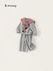 Ropa de Bebé Niña Bangxuan Primavera y Otoño, Ropa Casual de Otoño, Conjunto de Dos Piezas Sudadera Infantil, Conjunto de Rayas con Chal para Niñas