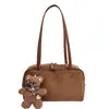 Bolsa de Bolos de Tela Oxford Nicho Coreano Moda Femenina Retro Bolso Almohada Bolso de Mano de Gran Capacidad para Mujer Bolso de Hombro